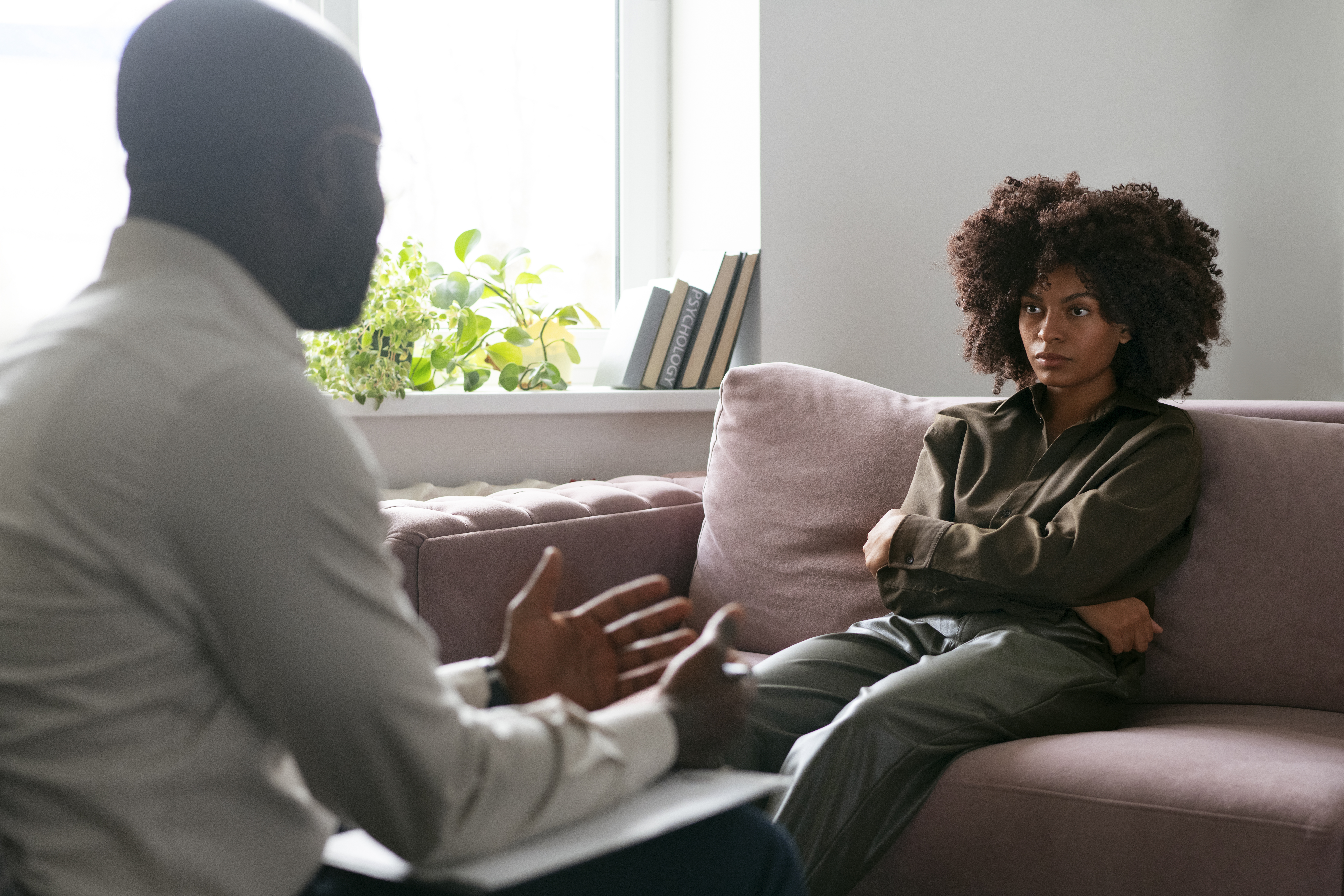 Therapist and client in session